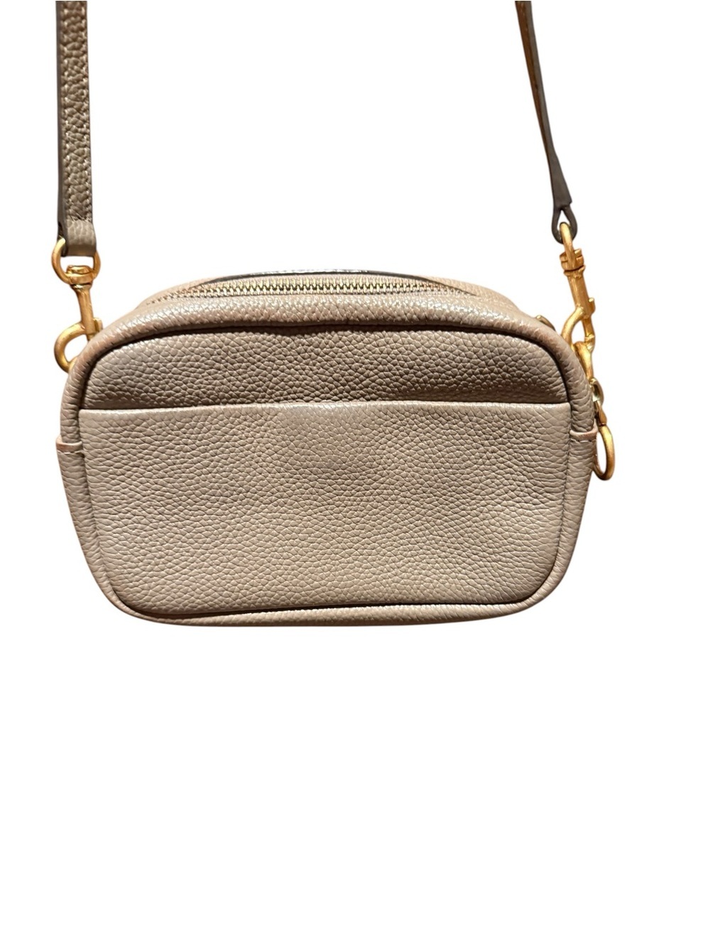 Tory Burch Kira Pebbled Leather Crossbody Bag in Taupe - Picture 4 of 9